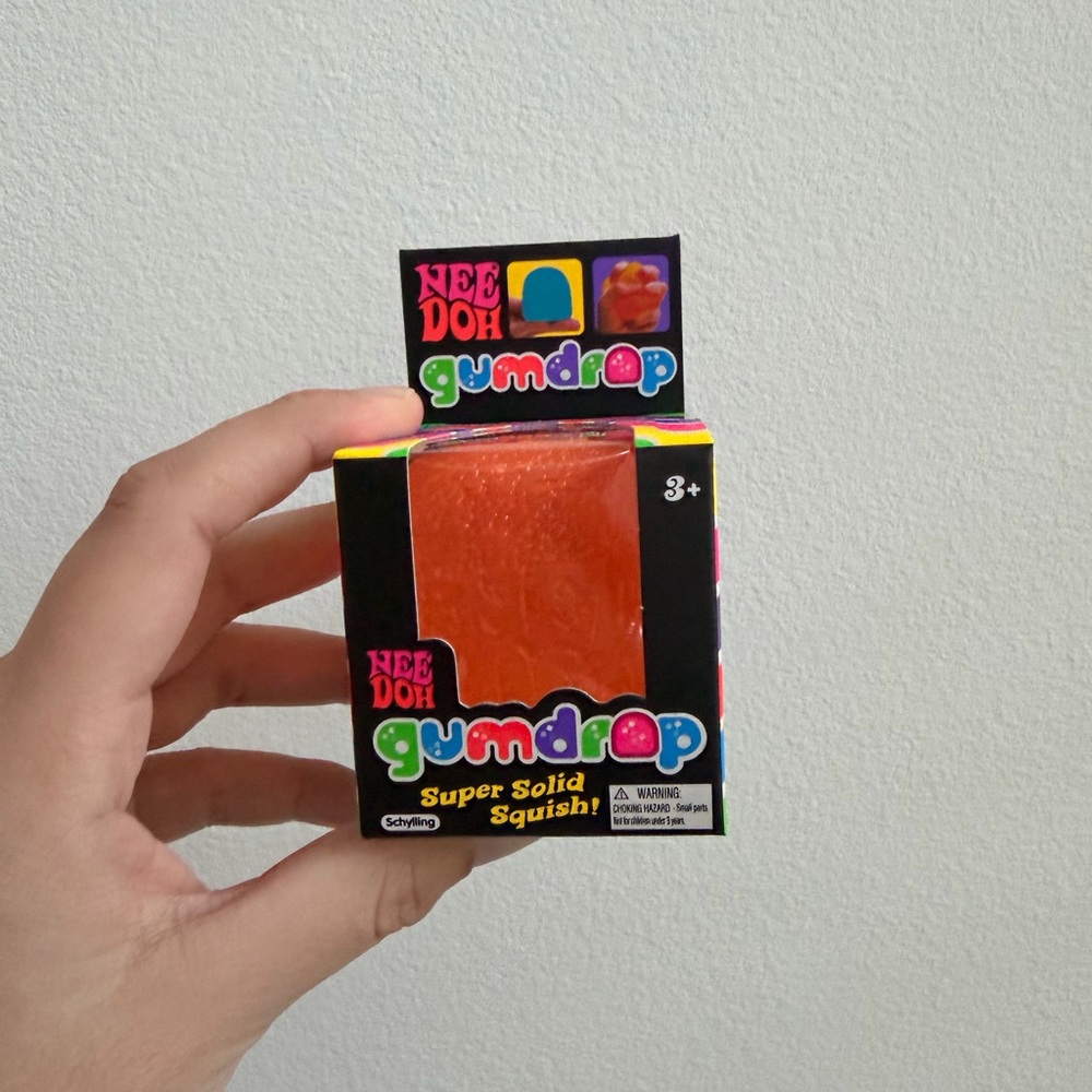 NeeDoh Gumdrop Super Solid Squish! Orange Gumdrop Toy